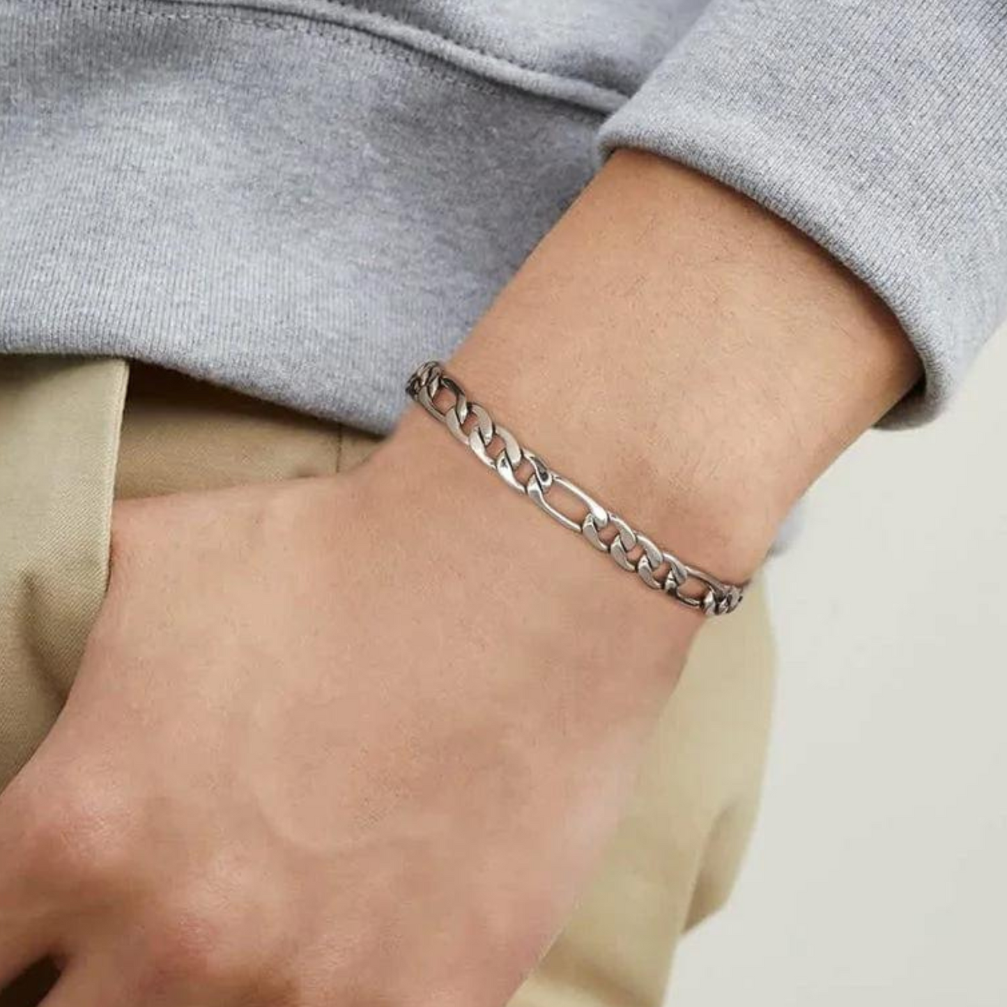 Figaro Bracelet 5mm (Silver)