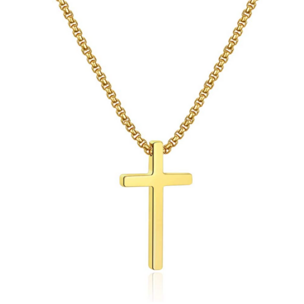 Cross Pendant Necklace (Gold)