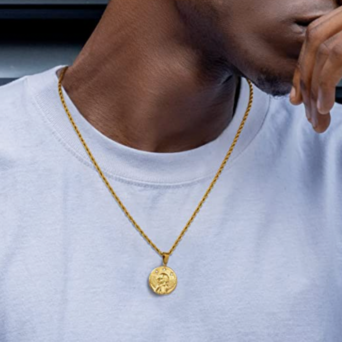 Angel Wing Pendant Necklace (Gold)