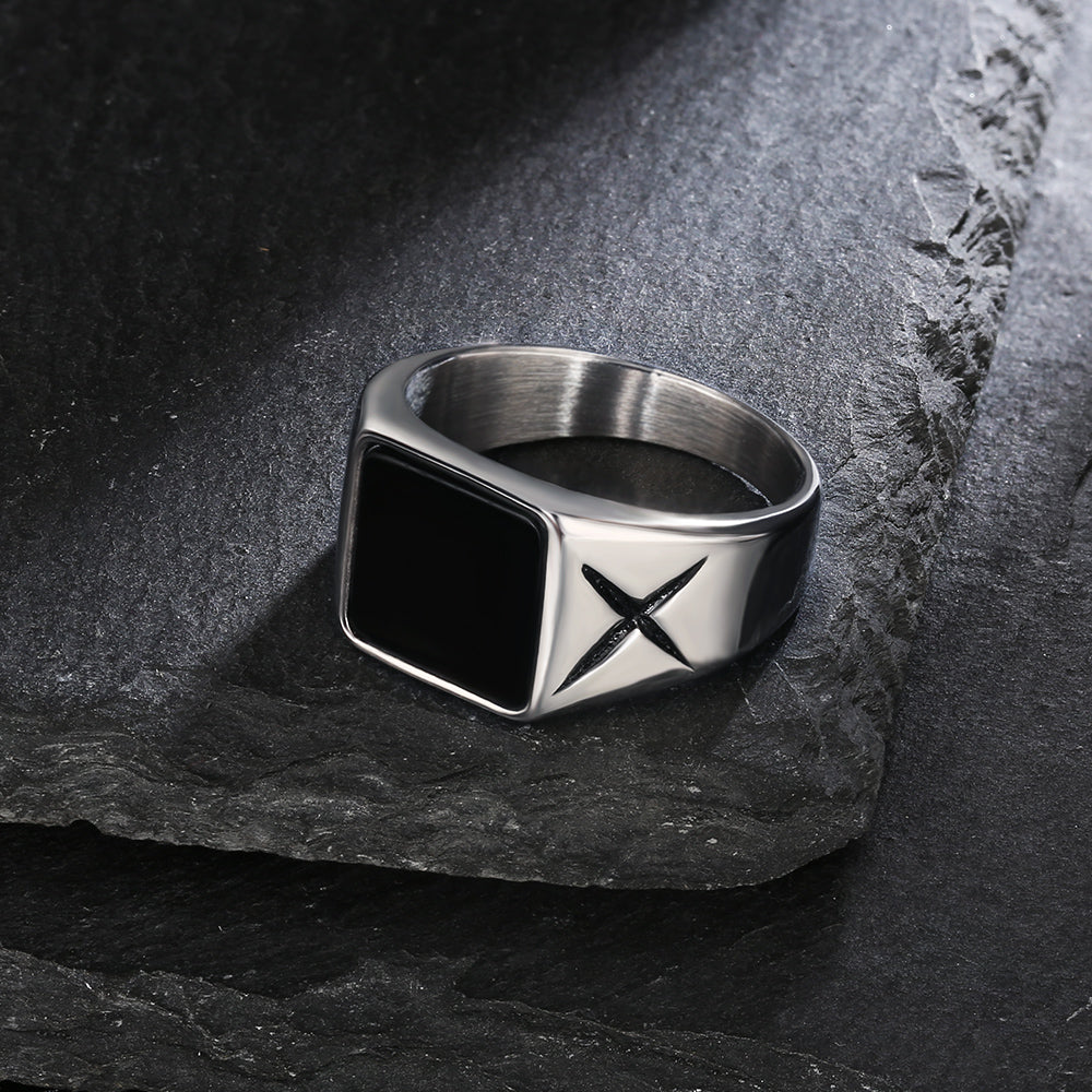 Onyx Ring (Silver)