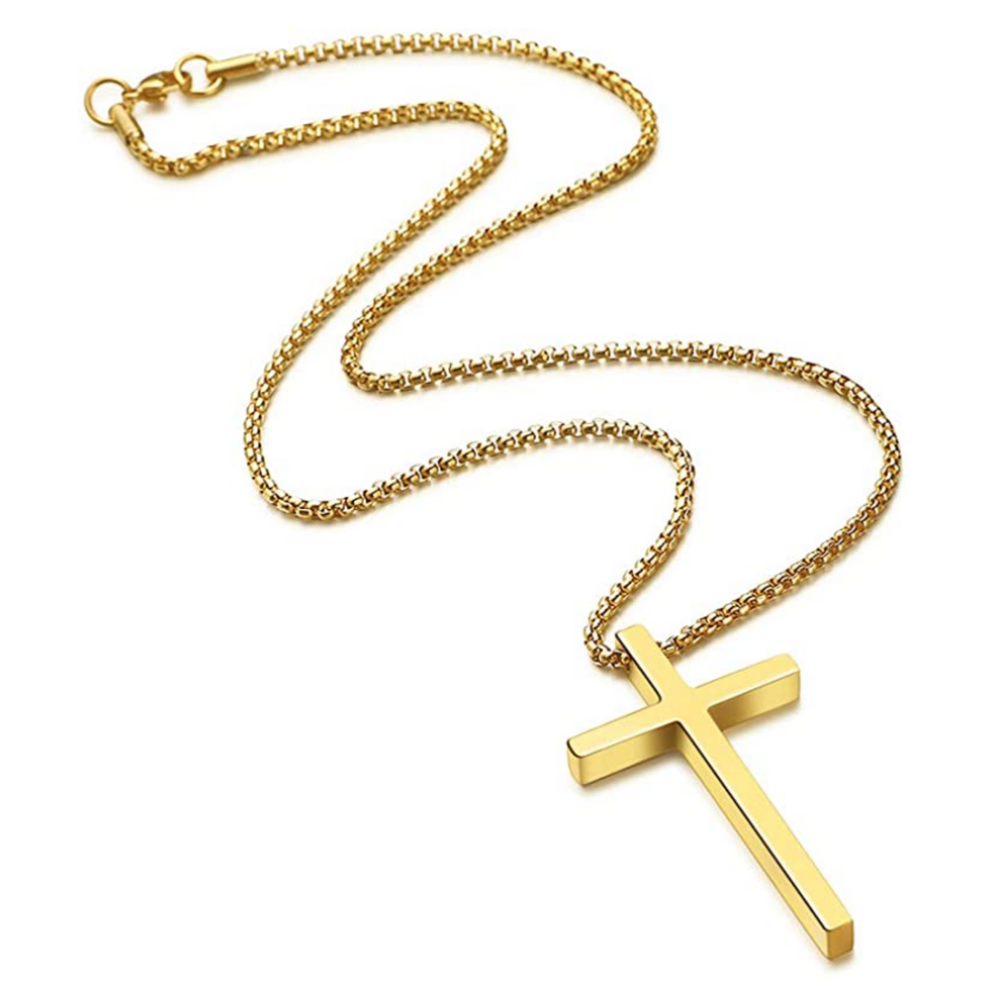 Cross Pendant Necklace (Gold)