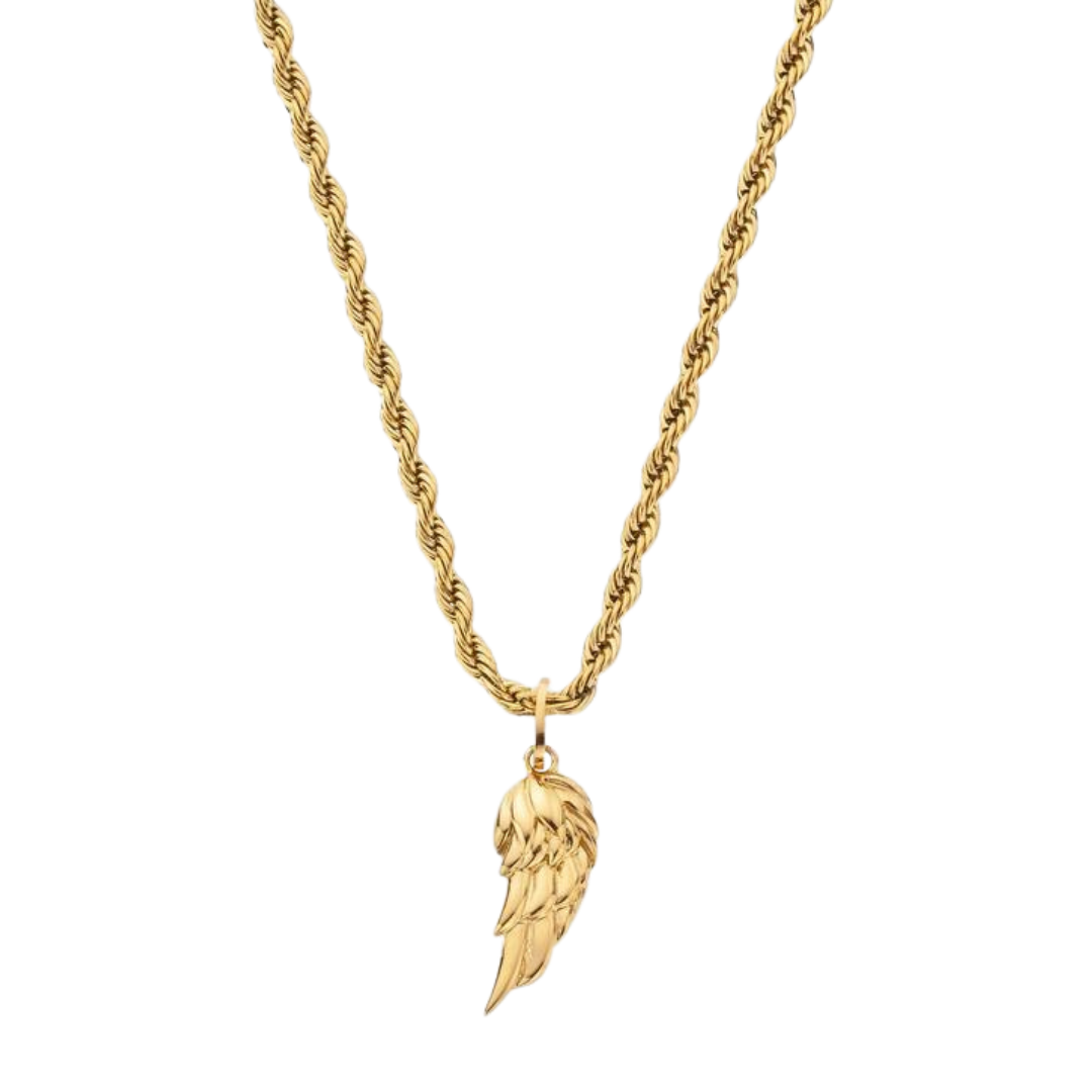 Wing Pendant Necklace (Gold)