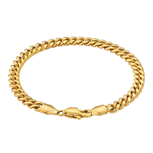 Cuban Bracelet 5mm (Gold)