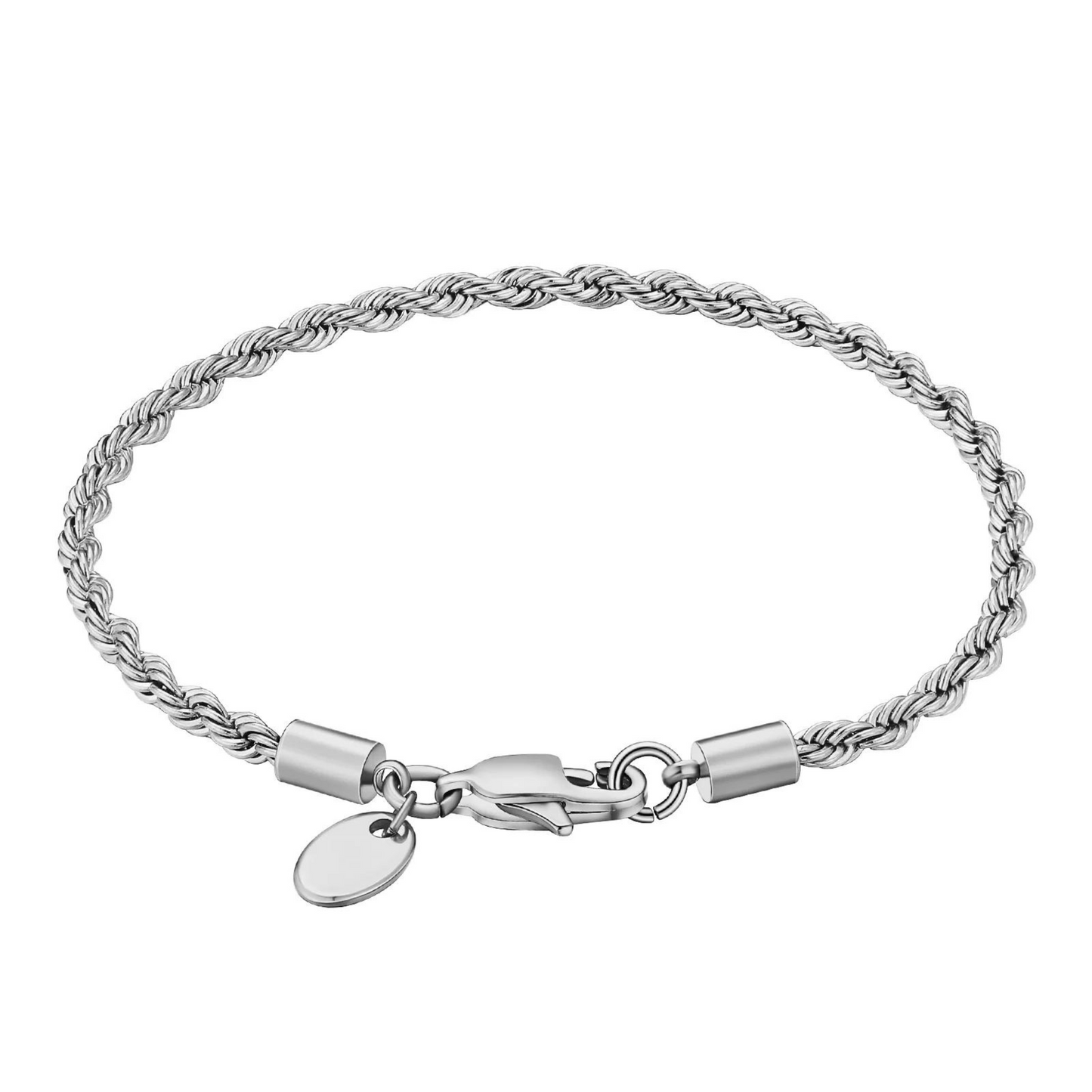 Rope Chain Bracelet (Silver) 3mm