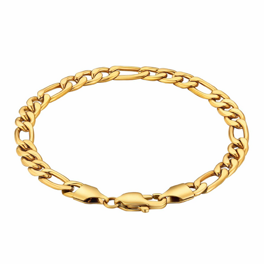Figaro Bracelet 5mm (Gold)
