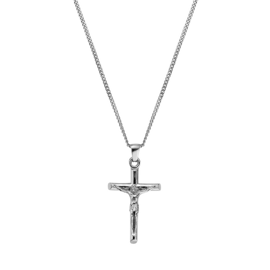 Crucifix Pendant Necklace (Silver)