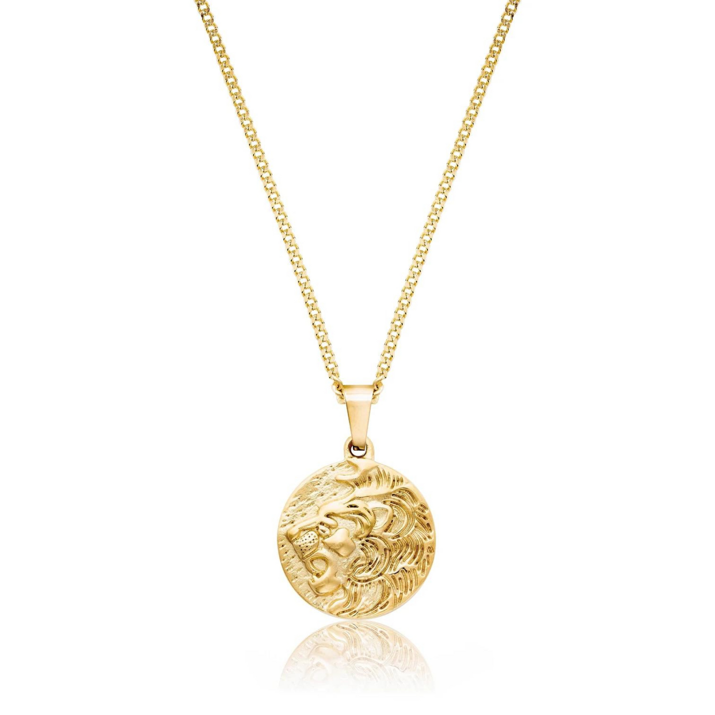 Lion Pendant Necklace (Gold)