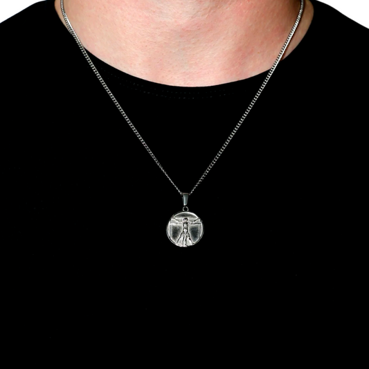Vitruvian Pendant Necklace (Silver)