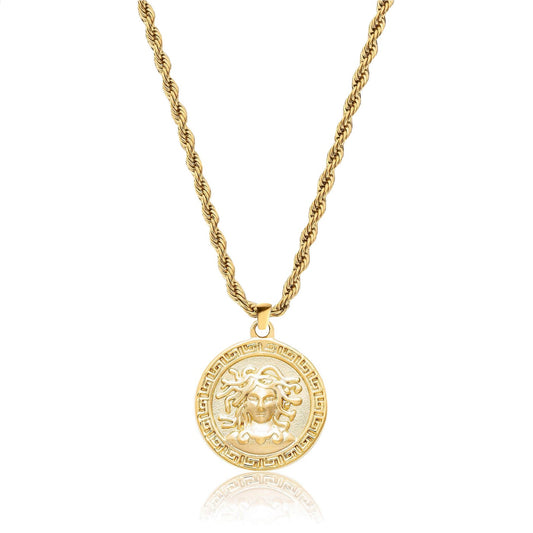 Medusa Pendant Necklace (Gold)