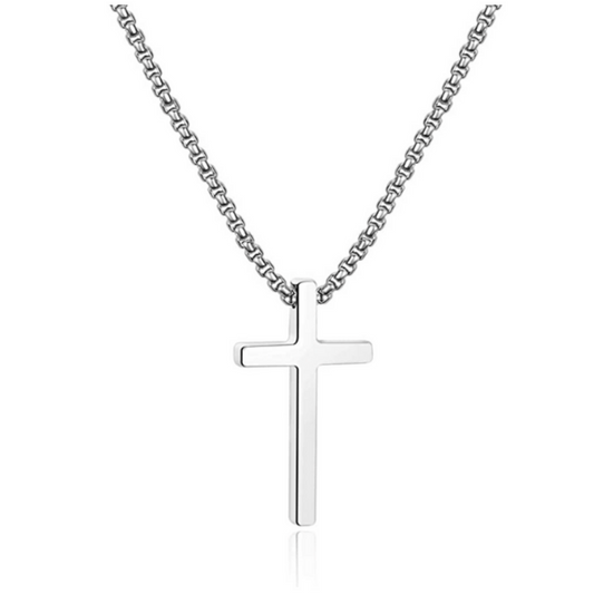 Cross Pendant Necklace (Silver)