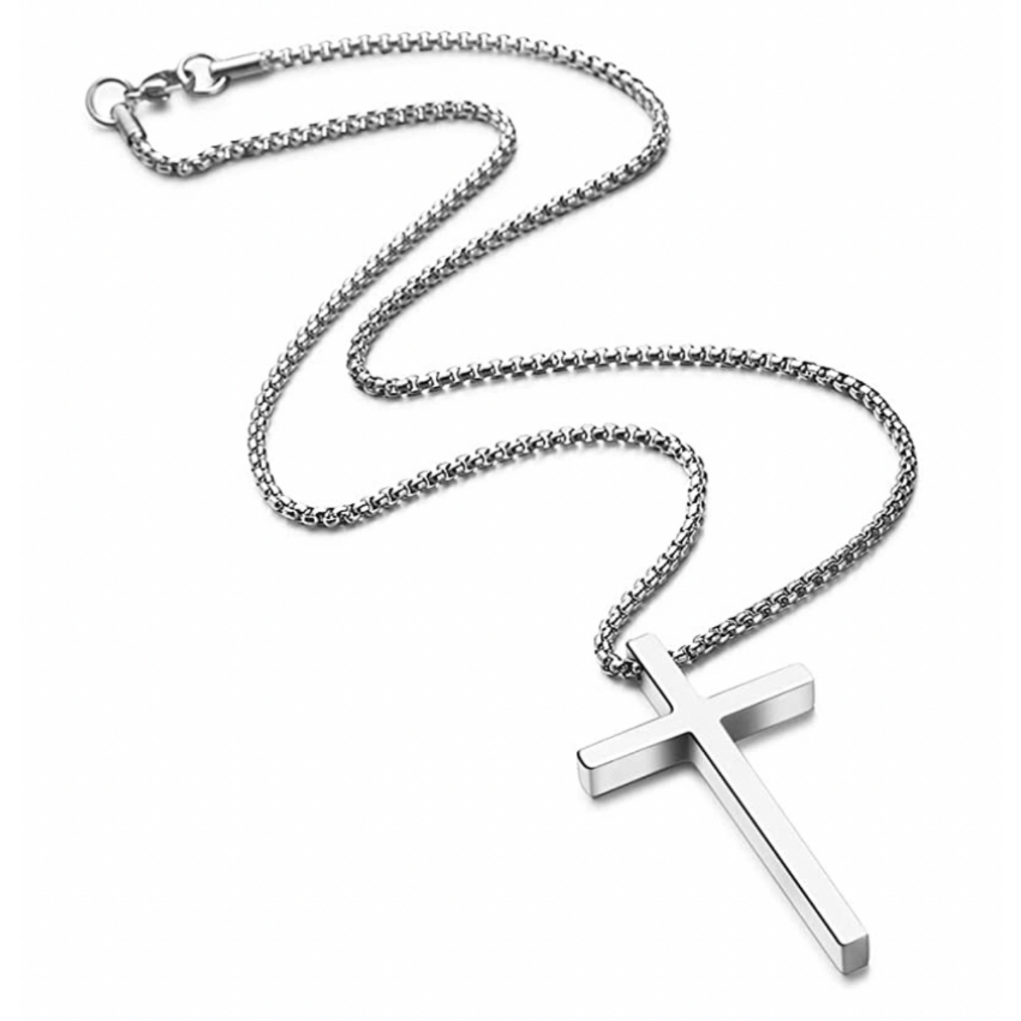 Cross Pendant Necklace (Silver)