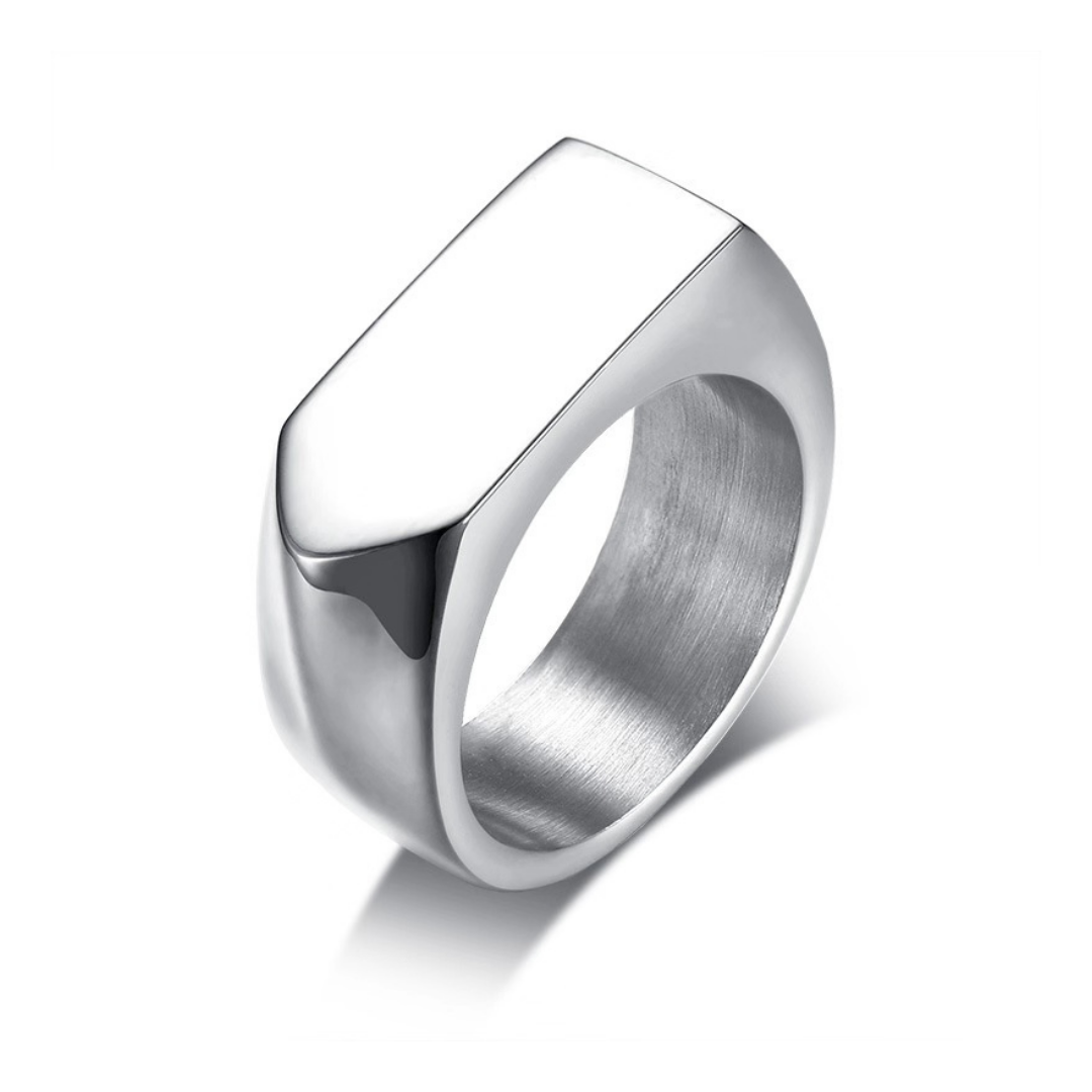 Corner Signet Ring (Silver)