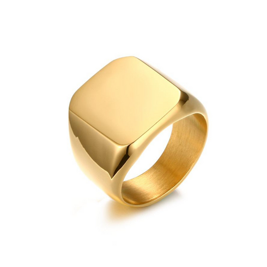 Block Signet Ring (Gold)